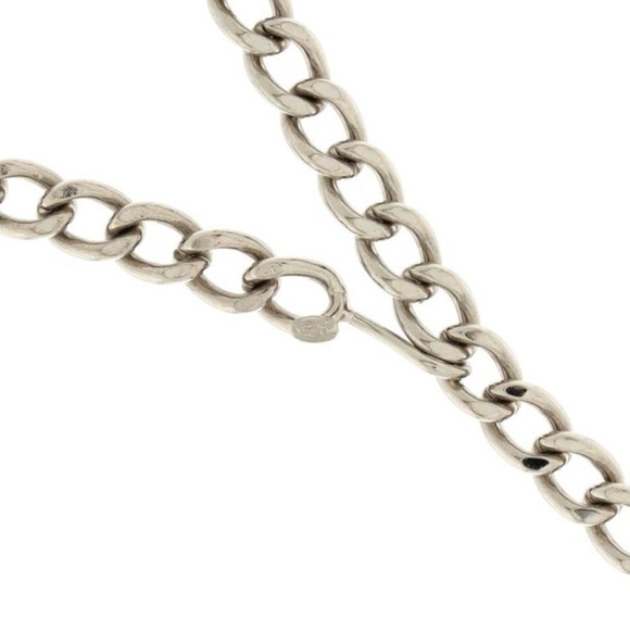 CHANEL SILVER TONE CHAIN LOGO BELT - Picture 9 of 9